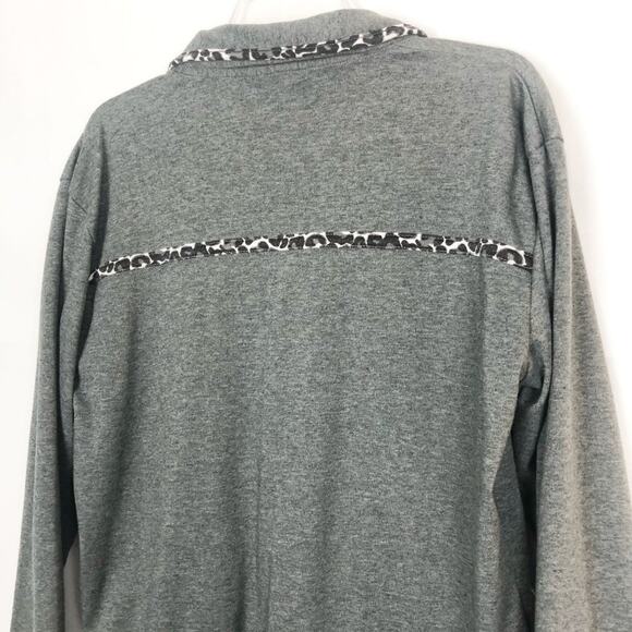 Needle & Threads Vintage Animal Print Full Zip Cardigan Size M - Picture 9 of 11